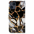 GREEN ON 3D Print Wallet Case Gold Black Marble Galaxy S23 Ultra