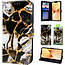 GREEN ON 3D Print Wallet Case Gold Black Marble Galaxy A13 5G / A04S