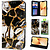 GREEN ON 3D Print Wallet Case Gold Black Marble Galaxy A54 5G