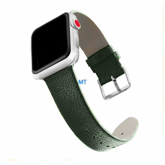 GREEN ON Watch Band Leather Look For A-pple Watch 38/40/41 mm