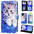 GREEN ON 3D Print Wallet Case Pocket Cat Galaxy A53