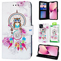 GREEN ON 3D Print Wallet Case OWL Feather Galaxy A52
