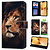 GREEN ON 3D Print Wallet Case Lion Galaxy A13 4G