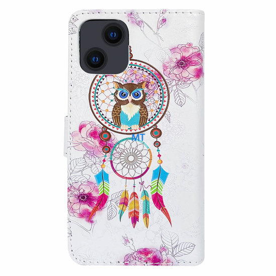 GREEN ON 3D Print Wallet Case OWL Feather Galaxy S20 Fe, foto 6 van 6