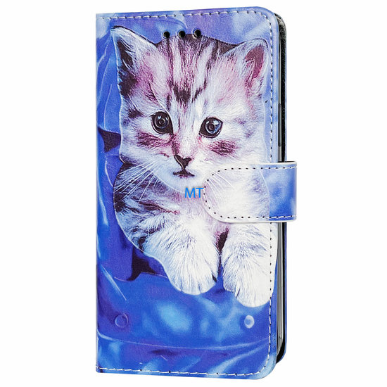 GREEN ON 3D Print Wallet Case Pocket Cat Galaxy A33 5G, foto 3 van 6