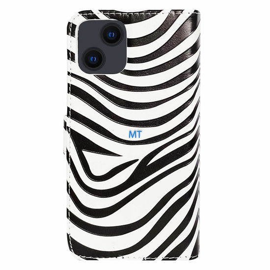 GREEN ON 3D Print Wallet Case Black Zebra Skin S21, foto 6 van 6