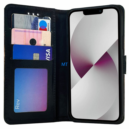 GREEN ON 3D Print Wallet Case Black Zebra Skin Oppo Find X5 Pro