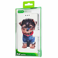 Estojo tipo carteira com impressão 3D verde Yorkshire cachorrinho Galaxy A32 4G