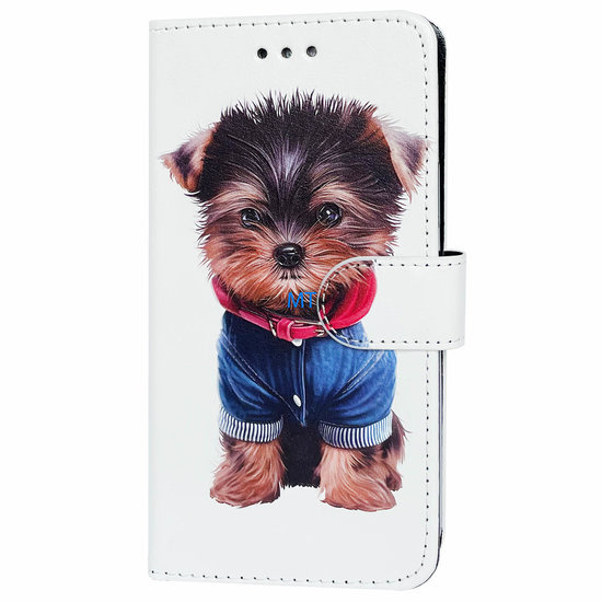 GREEN ON 3D Print Wallet Case Yorkshire Puppy Galaxy A03, foto 3 van 6