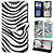 GREEN ON 3D Print Wallet Case Black Zebra Skin Galaxy S21 Ultra