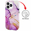 GREEN ON Print Silicone Case Anti Shock Purple Marble  IPhone 7G / 8G / SE2020