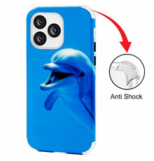 GREEN ON Print Silicone Case Anti Shock Dolphin IPhone 11