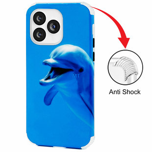 GREEN ON Print Silicone Case Anti Shock Dolphin IPhone 11