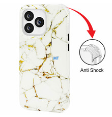 GREEN ON Print Silicone Case Anti Shock Brown Line Marble IPhone 11