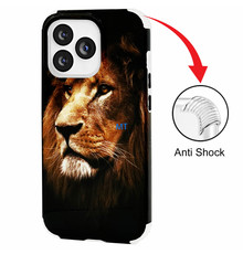 GREEN ON Print Silicone Case Anti Shock Lion IPhone 12 / 12 Pro