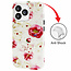 GREEN ON Print Silicone Case Anti Shock Pink Flower IPhone 12 / 12 Pro