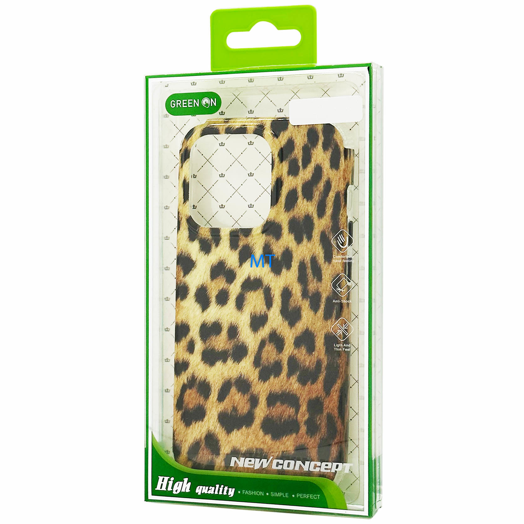 GREEN ON Print Silicone Case Anti Shock Chitaah IPhone 12 / 12 Pro, foto 2 van 3