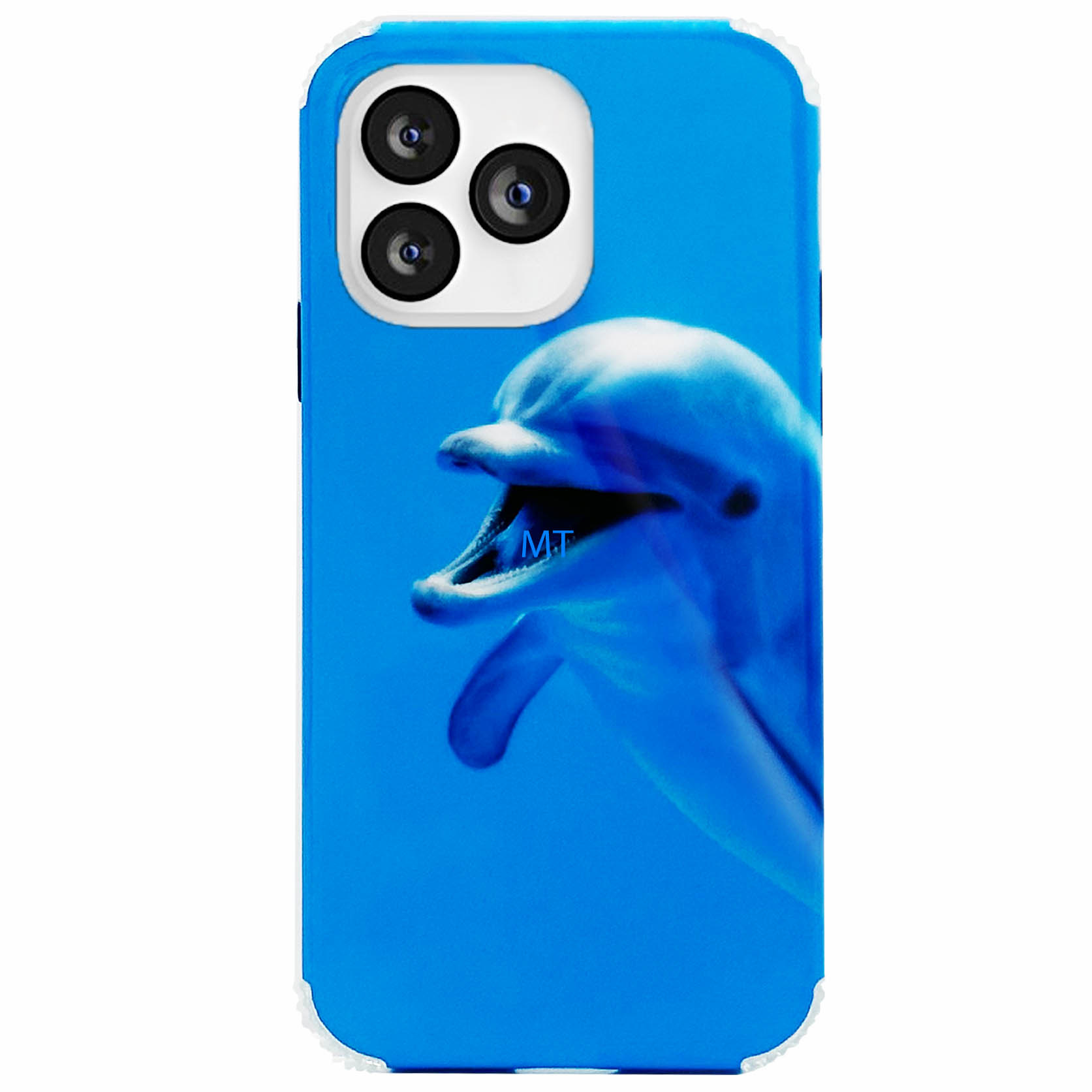 GREEN ON Print Silicone Case Anti Shock Dolphin IPhone 13, foto 3 van 3