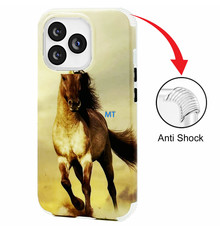 GREEN ON Print Silicone Case Anti Shock Brown Horse  IPhone 13