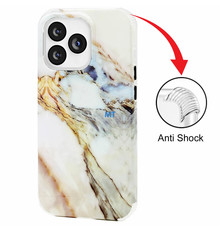 GREEN ON Print Silicone Case Anti Shock Marble IPhone 13