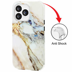 GREEN ON Print Silicone Case Anti Shock Marble IPhone 13