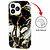 GREEN ON Print Silicone Case Anti Shock Black Marble IPhone 13 Pro