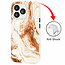 GREEN ON Print Silicone Case Anti Shock Brown Marble IPhone 13 Pro