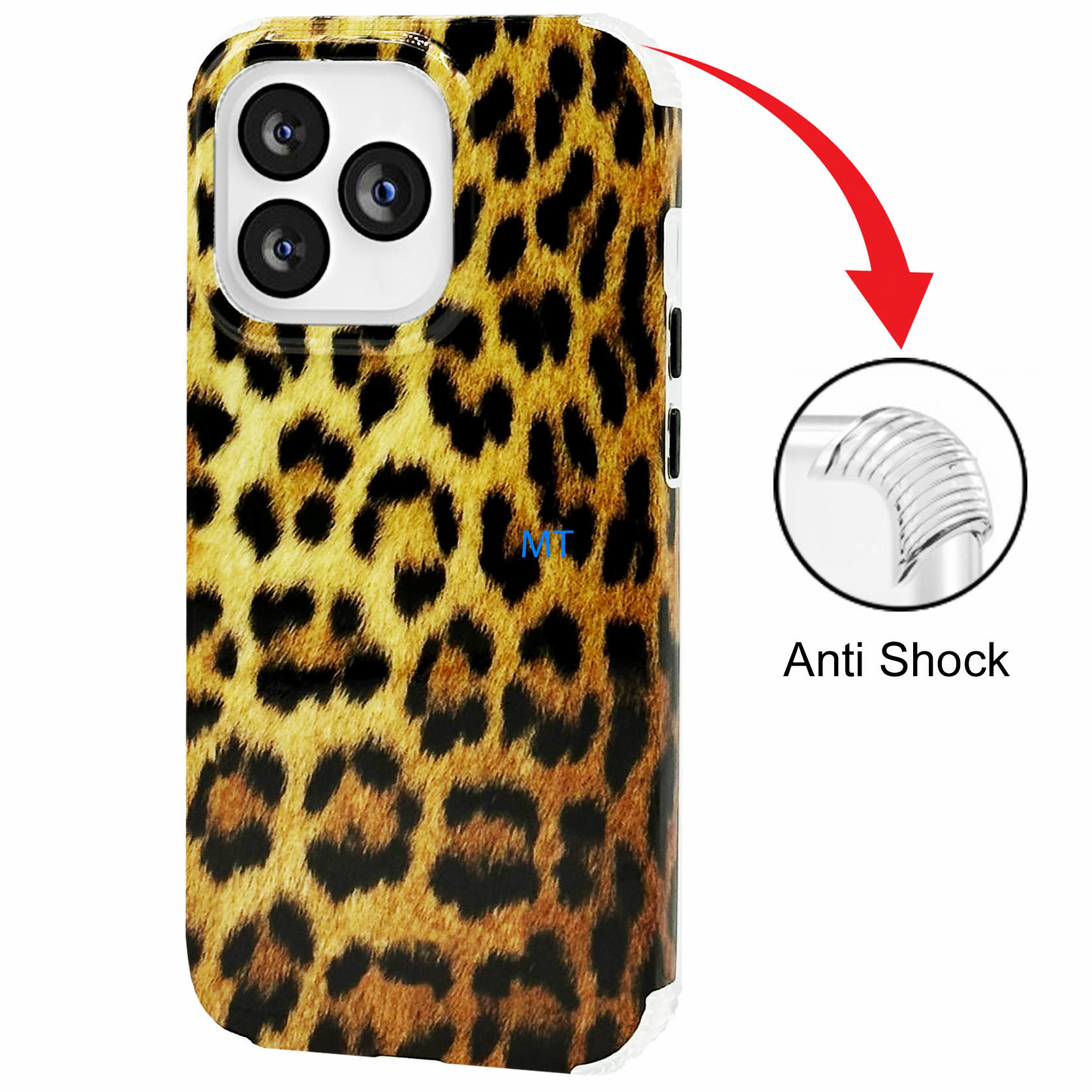 GREEN ON Print Silicone Case Anti Shock Chitaah IPhone 13 Pro