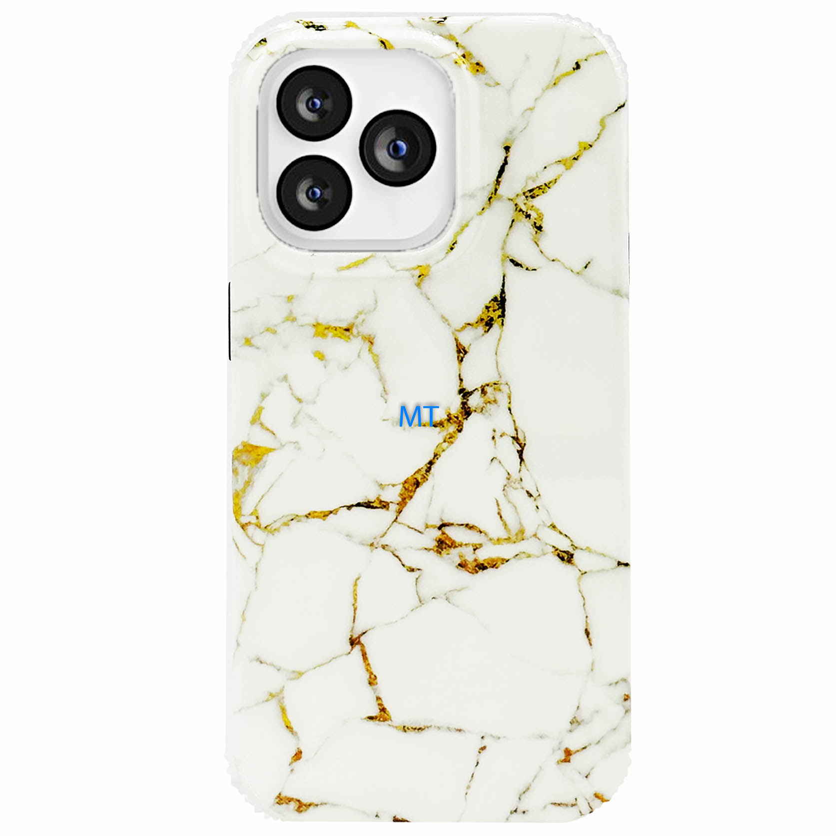 GREEN ON Print Silicone Case Anti Shock Brown Line Marble IPhone 14, foto 3 van 3