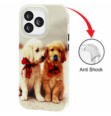 GREEN ON Print Silicone Case Anti Shock Twin Pups IPhone 14