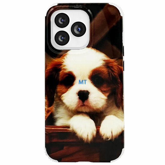 GREEN ON Print Silicone Case Anti Shock Basket Dog IPhone 14