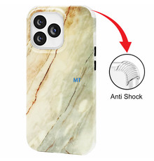 GREEN ON Print Silicone Case Anti Shock Red Line Marble IPhone 14