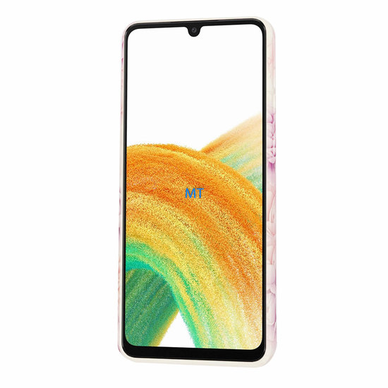 GREEN ON TPU Print Purple Flower Oppo A15 / A15s