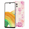 GREEN ON TPU Print Purple Flower Oppo A15 / A15s