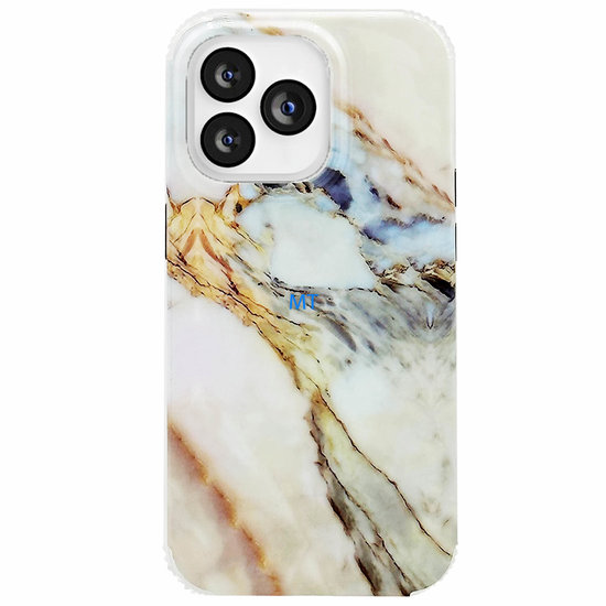 GREEN ON Print Silicone Case Anti Shock Marble IPhone 14 Pro