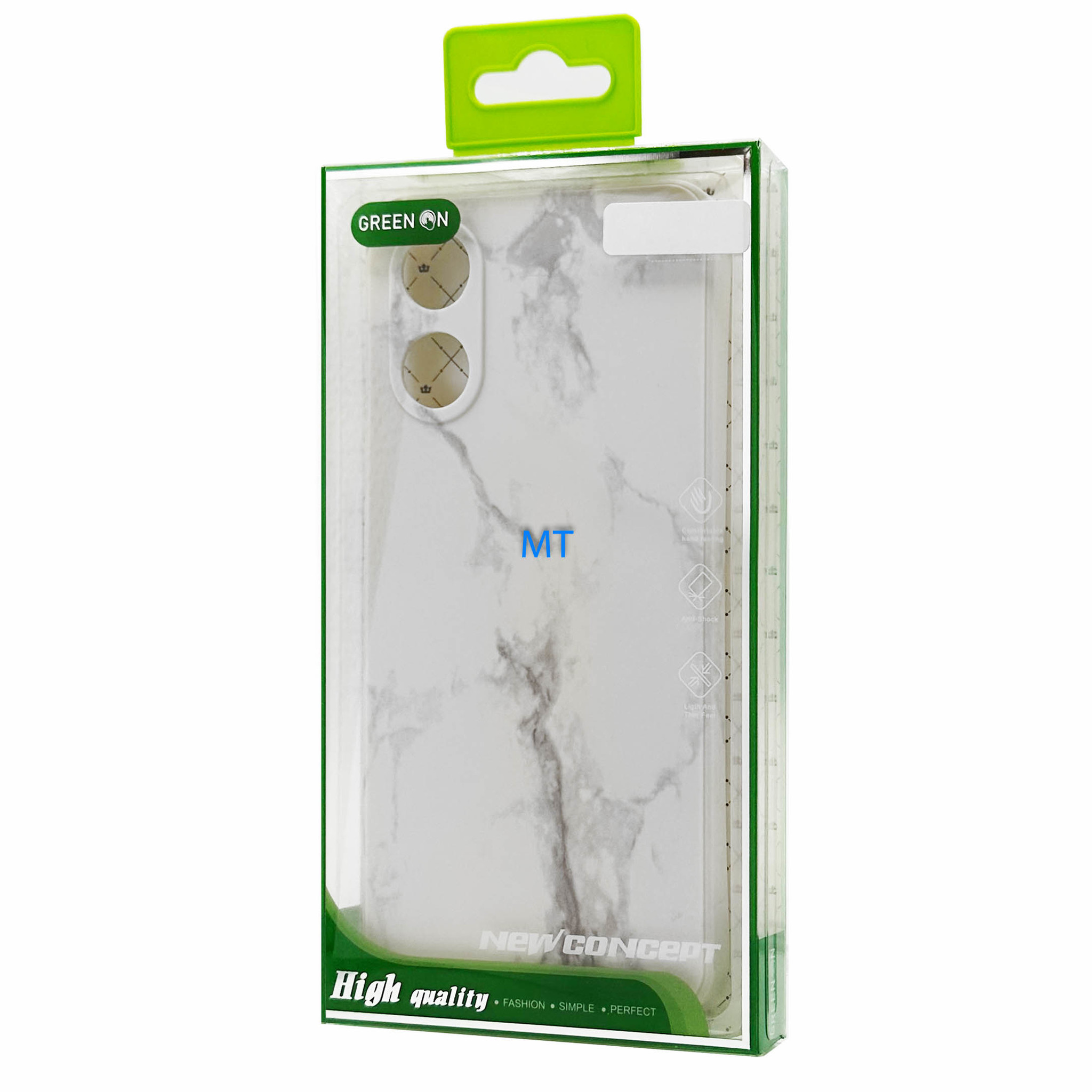 GREEN ON TPU Print Gray Line Marble Oppo A96 / A76, foto 2 van 3