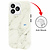 GREEN ON Print Silicone Case Anti Shock Gray Line Marble IPhone 14 Pro