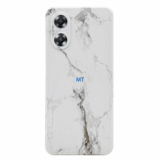 GREEN ON TPU Print Gray Line Marble Oppo A58 5G