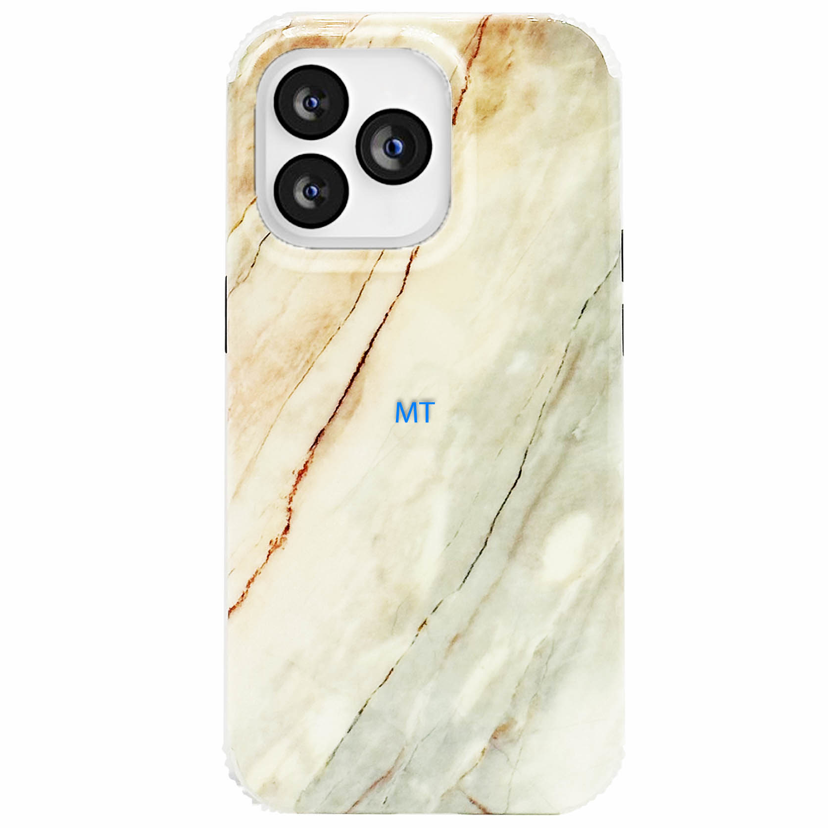GREEN ON Print Silicone Case Anti Shock Red Line Marble IPhone 14 Pro Max, foto 3 van 3