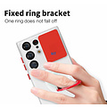 GREEN ON Silicone  Ring Camera Protection Case For IPhone 14 Pro