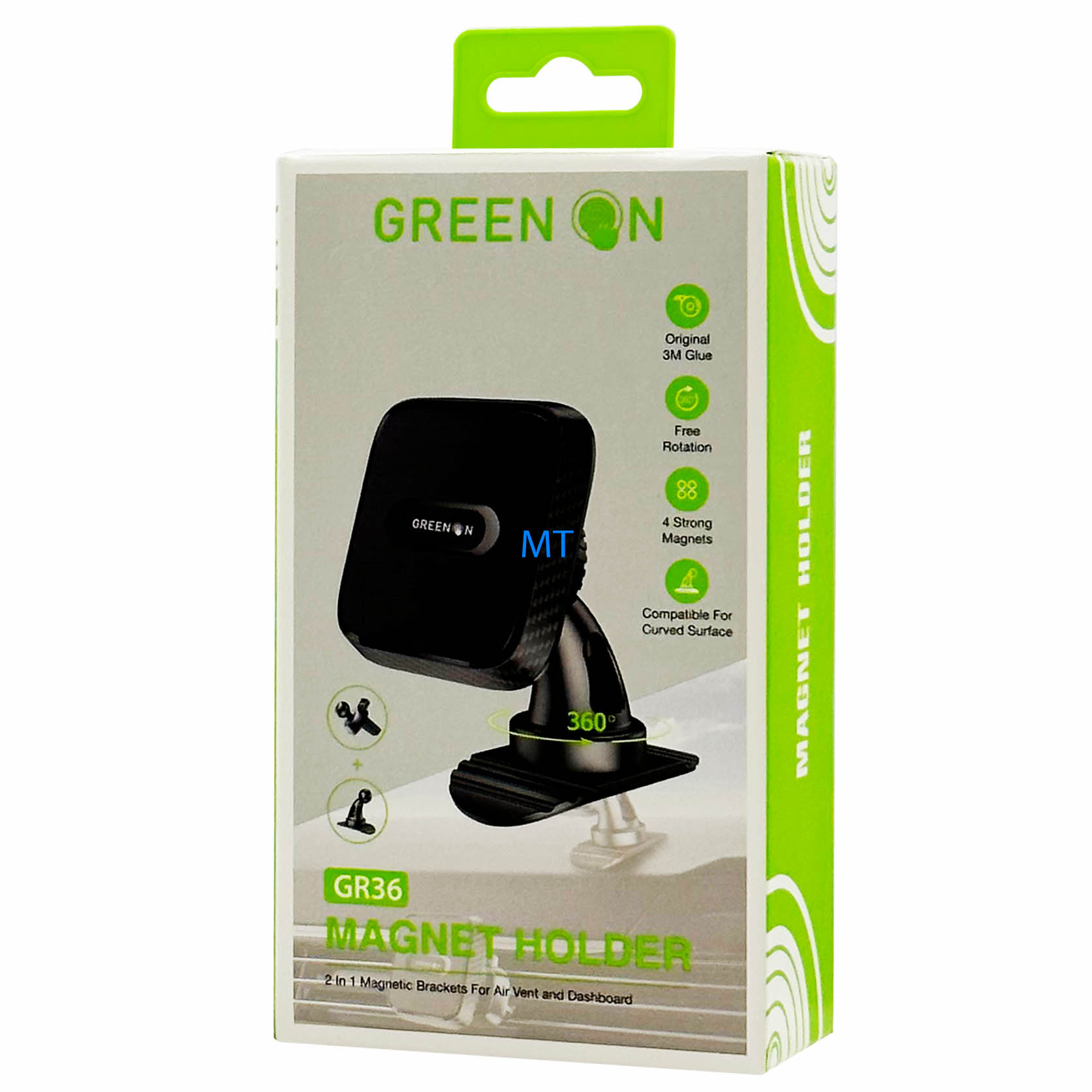 GREEN ON 2 in 1 Magnetic Car Holder GR36, foto 3 van 5