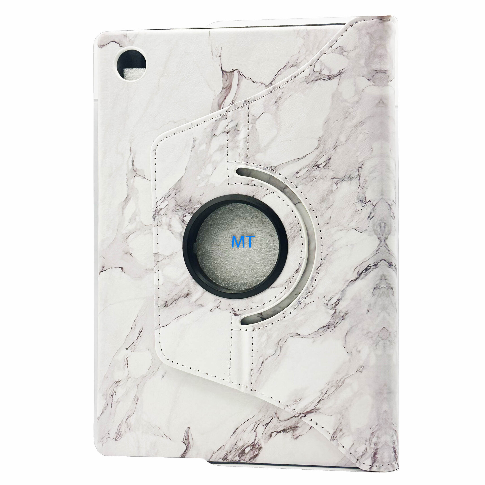 360 Rotation Print Gray Line Marble Case Galaxy Tab A8 10.5 X200 / X205, foto 2 van 3