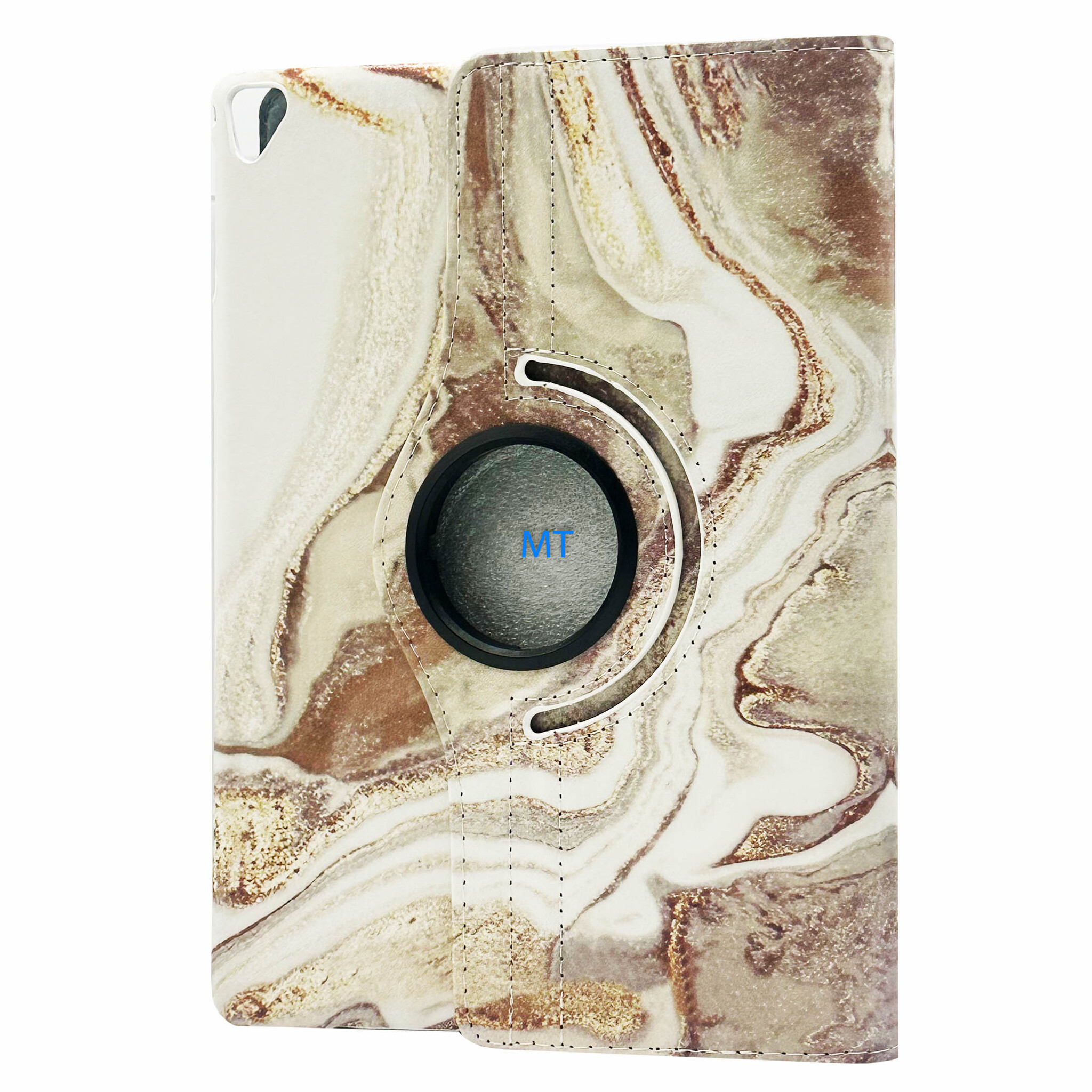 360 Rotation Print Brown Marble Case For IPad 9.7-Inch 2017/2018 IPad Air 2013/2014, foto 2 van 3