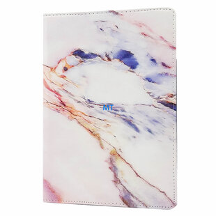 360 Rotation Print Red Gray Line Marble Case For IPad 9.7-Inch 2017/2018 IPad Air 2013/2014