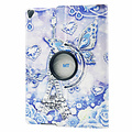 360 Rotation Print Blue Butterfly Case For IPad 2021 / Air 3 10.2/ Pro 10.5