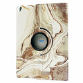 360 Rotation Print Brown Marble Case For IPad 2021 / Air 3 10.2/ Pro 10.5