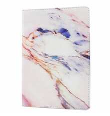 360 Rotation Print Red Gray Line Marble Case For IPad 2021 / Air 3 10.2/ Pro 10.5