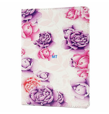 360 Rotation Print Purple Flower Case For For IPad 10 2022 10.9