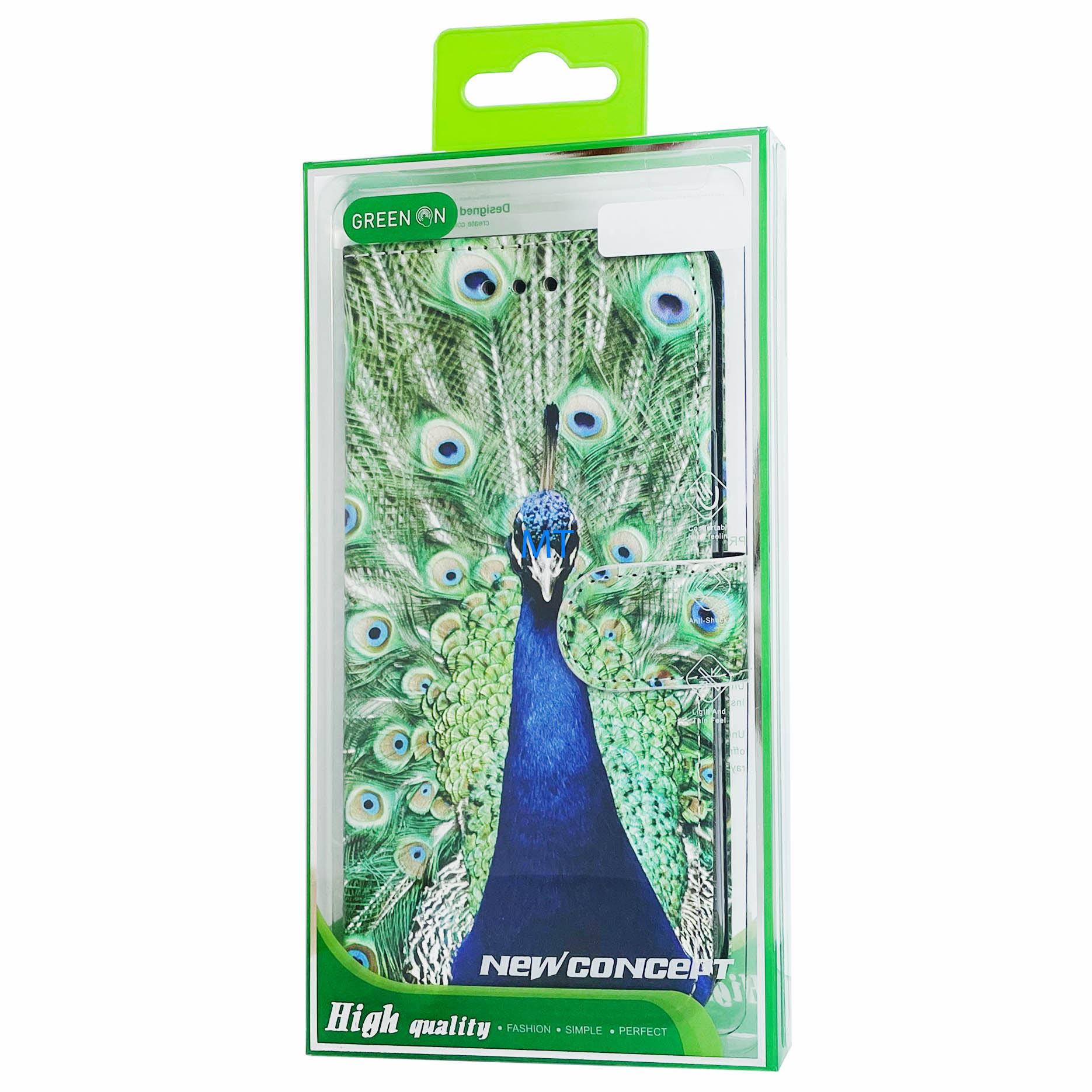 GREEN ON 3D Print Book Peacock IPhone 14 Pro, foto 3 van 4