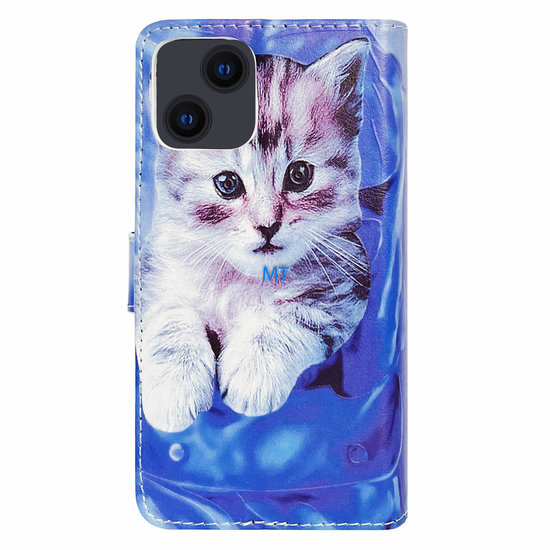GREEN ON 3D Print Wallet Case Pocket Cat IPhone 14 Pro, foto 6 van 6